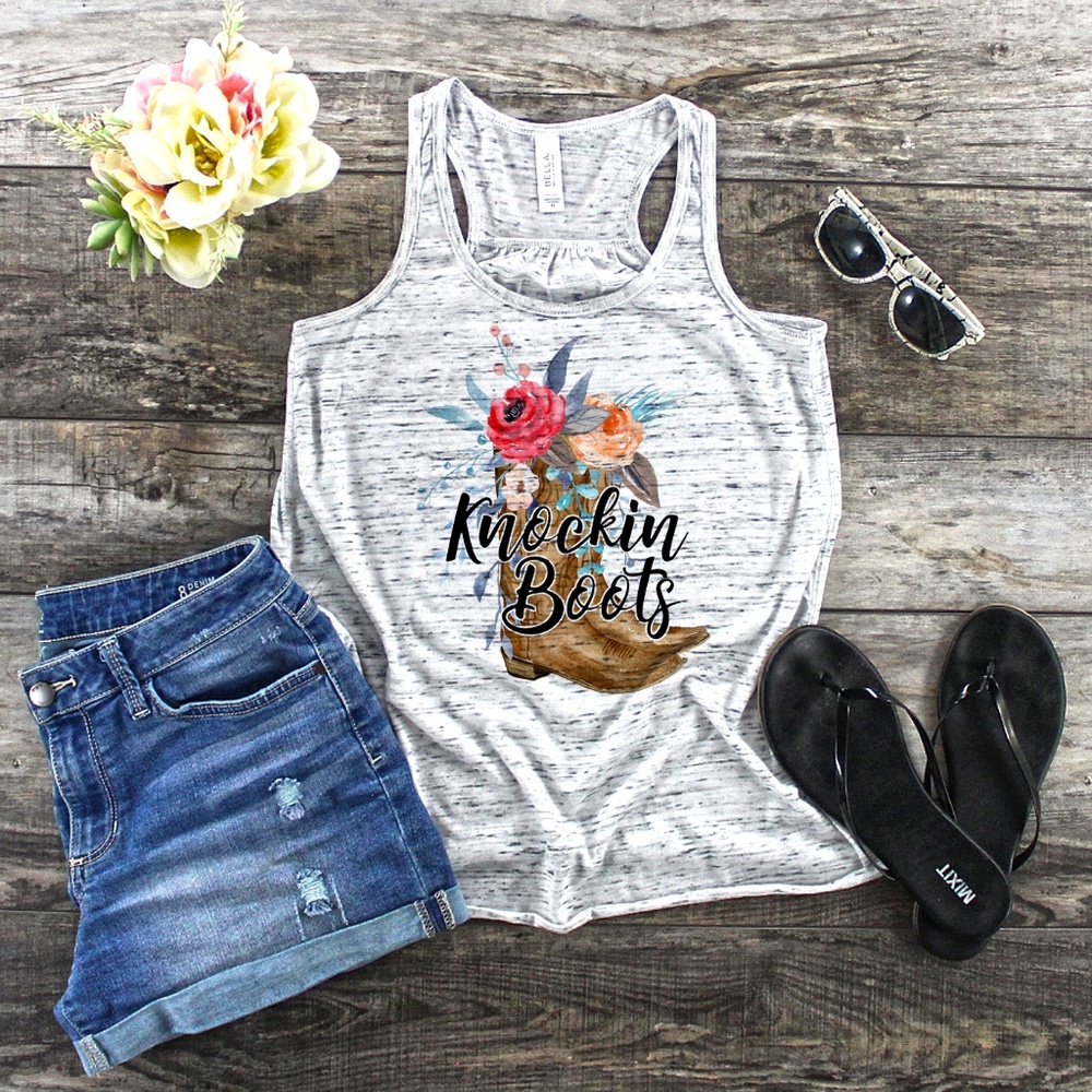knockin boots flo tank top